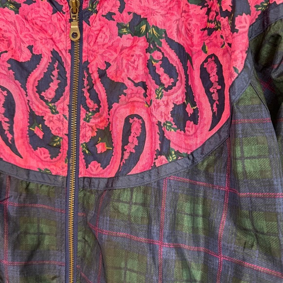 Vintage Westbound Windbreaker Jacket – 90s Plaid Paisley Track Jacket, Size 1X - Picture 3 of 12